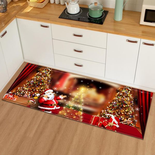 

рождественские картины кухонный коврик для спальни входной домик гостиной ковер 3d домашний этаж украшения ванной комнаты нескользящий коври