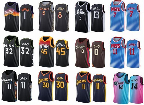 

2021 новые трикотажные спинки doncic bulder paul moratt curry jokic murray antetokounmpo донован митчелл херро уэйд ламело батлер мяч вецбру, Black;red