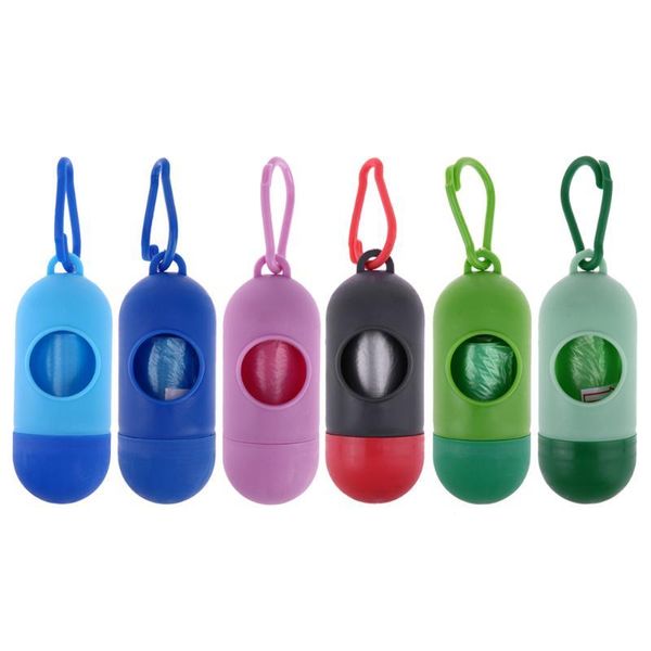 

cute pet scoop leash supplies dispenser with hook mini dog poop bag boxes