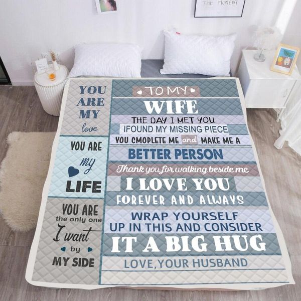 

practical convenient stylish multifunctional autumn winter ultra-soft warm english letter blanket home bedding sofa decor