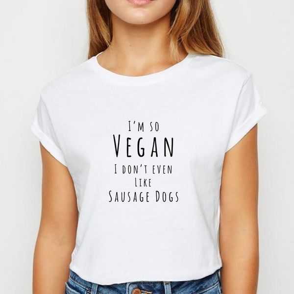 

new t-shirt female vegetarian tshirt ulzzang spring summer trendy tee shirt recreational loose round neck t-shirts, White
