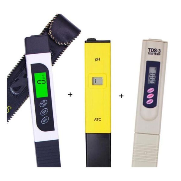 

new lcd display ec tds meter with backlight +ph tester atc + tds monitor ppm stick water purity bbyewi bdesports