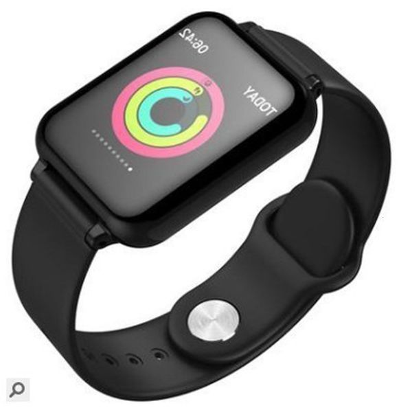 

new b57 color screen smart bracelet waterproof heart rate blood prsure sleep meter step movement call reminder blu