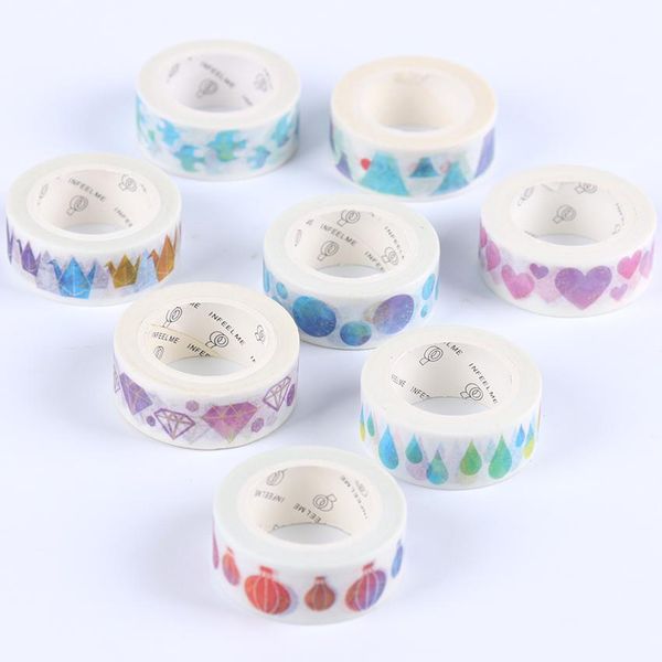 

2016 washi masking tape water droplet air balloons paper masking tapes handmade diy decorative washi tapes 15mm x 7m h