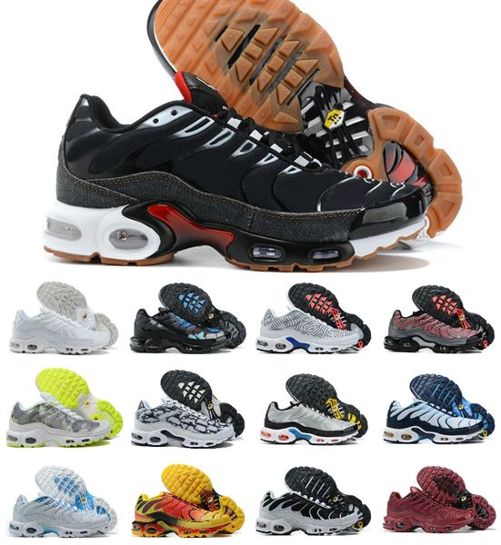 

2021 new mens tn maxes air plus running shoes tn requin chaussures remix pack red blue black metallic gold noir triple black sneakers