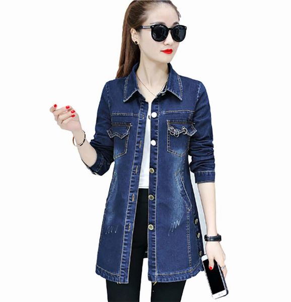 

flying roc 2020 women autumn coat korea women style long sleeve winter coats female casual outwear casual trench jeans, Tan;black