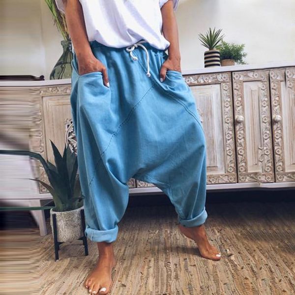 

женщины мешковатые брюки гарема сплошные цвета hippie joggers перекрестные брюки свободные брюки aladdin фонарь широкие брюки ноги плюс разм, Black;white