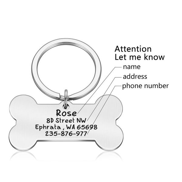 

bone shape personalized engraved pet id dog tags double-sided dog collar accessories cat collars dog customized tags q wmtnrg
