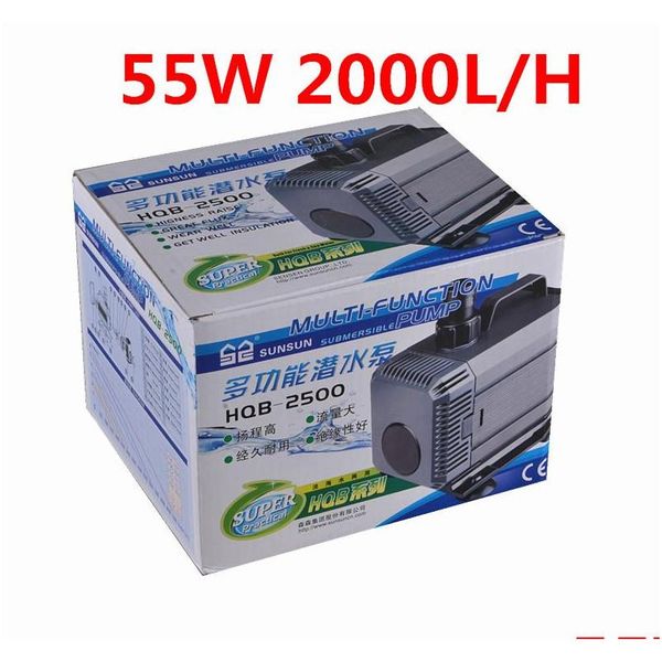 

sunsun hqb-2500 55w 2000l/h multi-function aquarium submersible pump and amphibious curtain pond water foun qyllhv homes2011