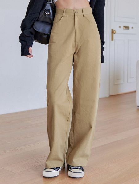 

dazy high waist slant pocket pants d4gr#, Black;white