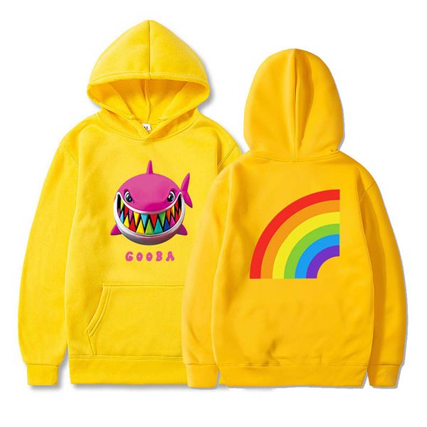 

6ix9ine gooba rainbow 3d print hoodie sweatshirts men women fashion casual hip hop pullover long sleeve hooded sweatshirts c1116, Black