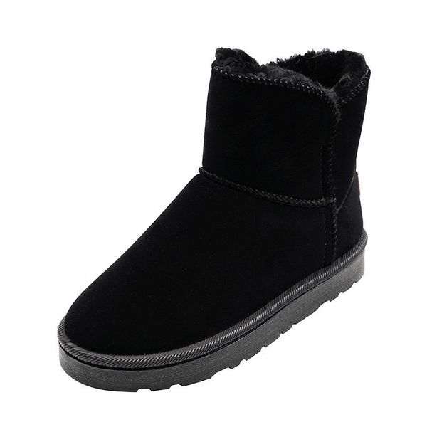 

women winter plush snow ankle boots non-slip on fashion plus velvet thicken warm brand ladies cotton shoes 2020 new c1212, Black;white