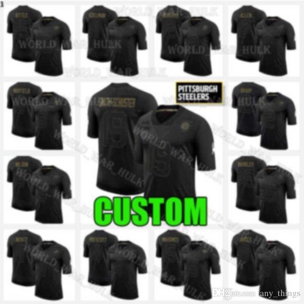 

питтсбург стилерс трикотажные изделия 2020 salute для обслуживания пользовательских 90 t.j. watt tj 19 juju smith-schater 11 chase claypool, Black;red