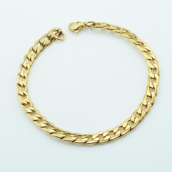 

1 шт. 4 стиль ширина ширина человека золотой золотой цвет серебряный цвет из нержавеющей стали обуздание браслеты ссылка carve create настро, Black