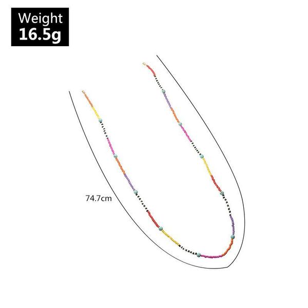 

bohemian style colorful rice beads eyeglasses chain handmade holiday chic pearl blue stone beads sunglasses chain accessories h jlljxi