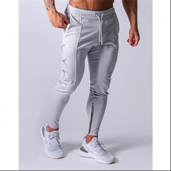 

sports pants mens jogger fitness sports trousers new fashion printed muscle mens fitness training pants drop shipping, Black