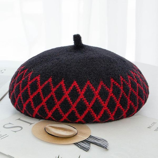 

cokk женский берет художник cap корейский ретро зима мода берета шляпы берета для женщин винтаж капот британская шляпа женский 2020 новый sw, Blue;gray