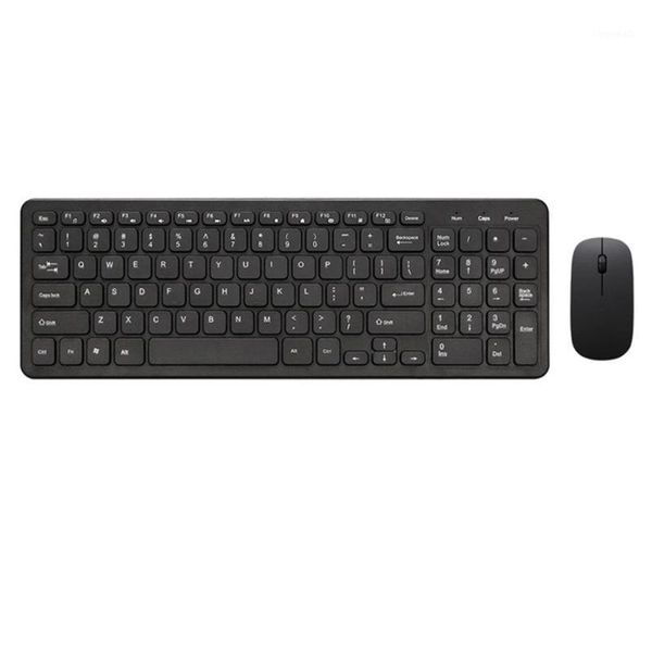 

office supplies keyboard mice portable slim 2.4g wireless keyboard mouse combo set for notebook lapmac deskpc tv1