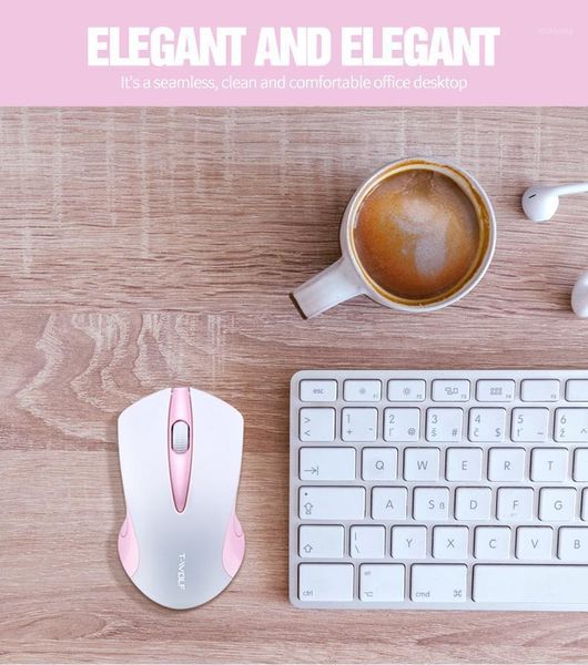 

mice noiseless mouse wireless girl cute mouse1600dpi pink computer cordless optical for lap