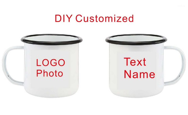 

350ml enamel creative coffee mug travel cup custom milk mugs handmade diy home office personalized gift mazwei store1