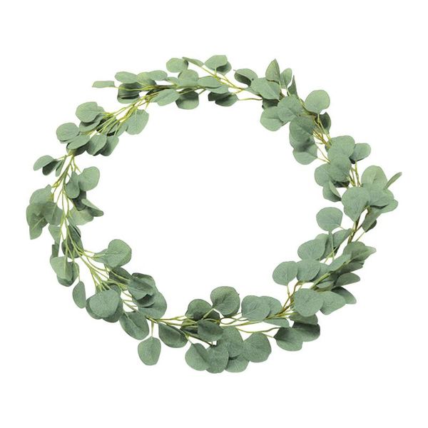 

artificial eucalyptus vane plastic garland leaves wreath 2m fake plant decoration
