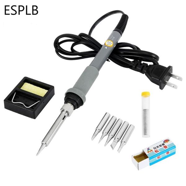 

hand & power tool accessories esplb us/eu plug 110v 60w adjustable temperature electrical soldering iron welding gun station