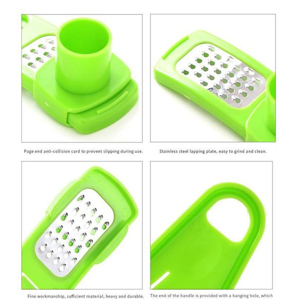 

stainless steel pp garlic presses ginger cutter candy color plastic grinding tool microplaner planer kitchen grater jllhtk