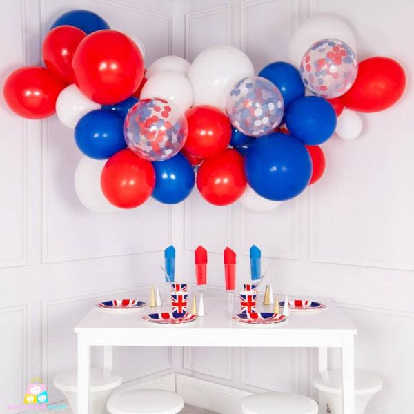 

31pcs lot 10inch red blue white balloon arch kit blue garland balloons baby shower supplies boy birthday party decor
