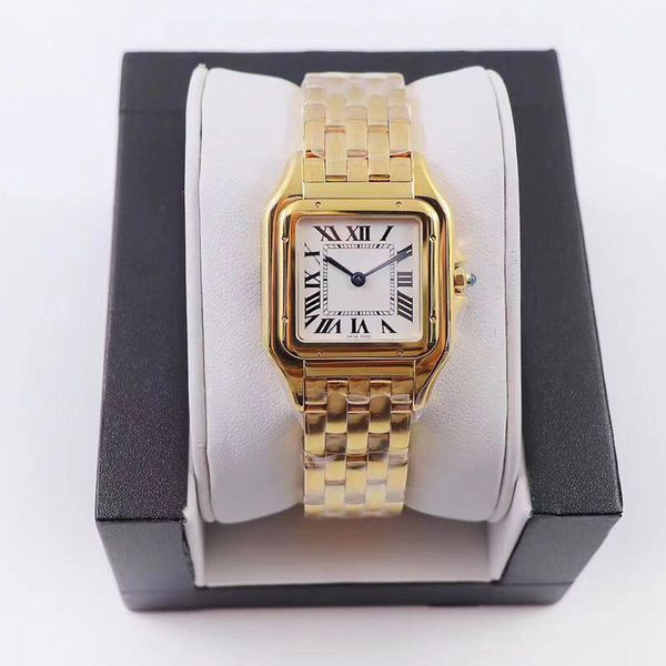 

women watches 22*30mm 27*30mm quartz battery luxury square wristwatch dial gold/silver stainless steel strap brand lady watch cd001, Slivery;brown
