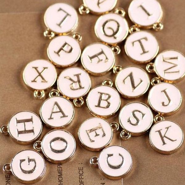 

Classic Design DIY Jewelry Accessories Alphabet Letter Charm 12*15MM Blue/White/Pink Enameled Alloy Charms