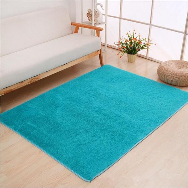 

carpets fashion warm fluffy rugs anti-skid shaggy area home bedroom carpet floor mat candy solid colors factory price