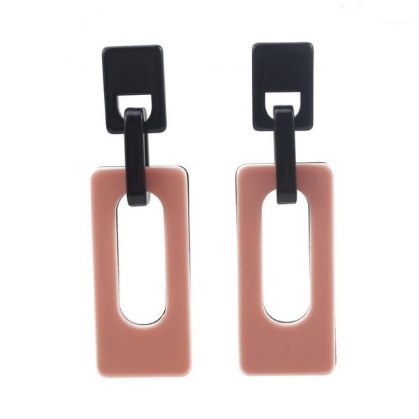 

big square acrylic pendant statement drop long earrings for women florate brand fashion new party dangle earrings wholesale 20201, Silver