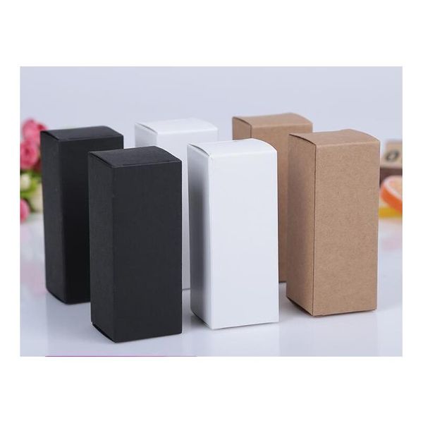 

50pcs white black kraft paper packaging box dropper bottle cosmetics party gift cardboard boxes tubes cy200523 4elqu