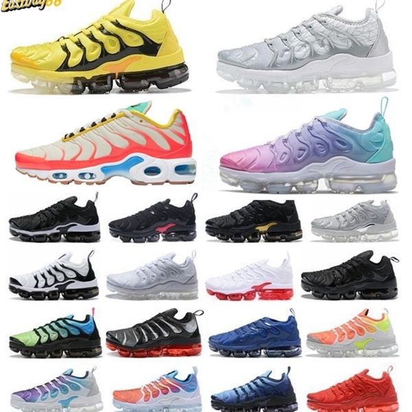 

new plus iii 3 tn tuned mans running shoes tns chaussures rainbow triple black white sports trainers designer sneakers