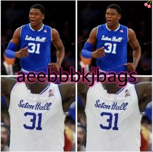 

ncaa college seton hall pirates basketball jersey 15 taurean thompson 21 ike obiagu 22 myles cale 23 sandro mamukelashvili custom stitched, Black