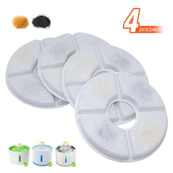 

4pcs cat water fountain filters activated carbon filter charcoal for cat matic water dispenser drinking fountain dis bbydsk