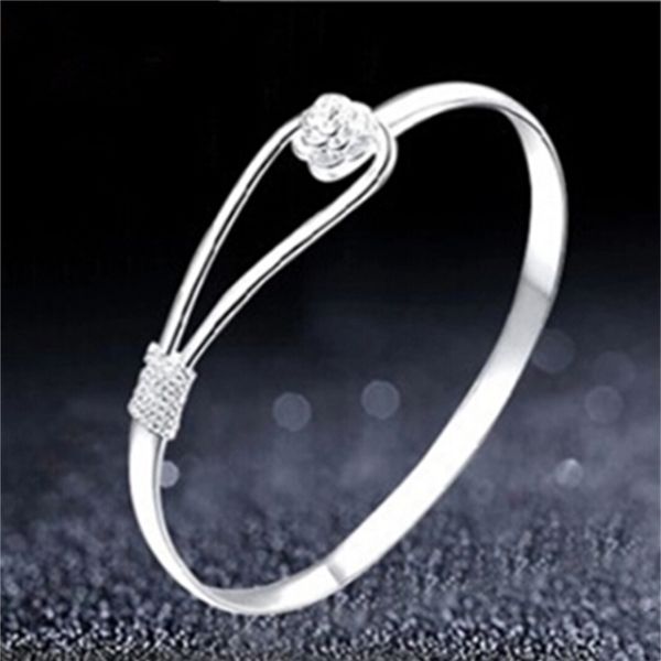 

silver romantic flower bracelet 925 for sterling women valentine star with money to send his girlfriend jm002pf, Golden;silver