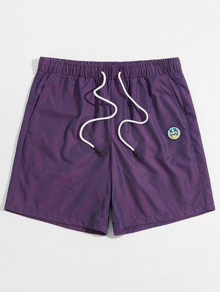 

men patched detail shorts o1rs#, Black