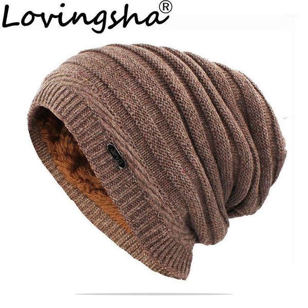 

beanies lovingsha warm winter hat for women wool men knitted casual skullies brand outdoor cotton hats ht141a1