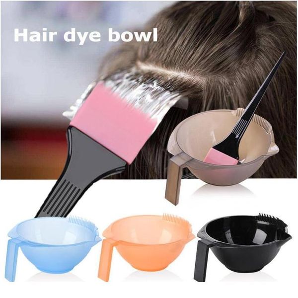

1pc plastic dyeing bowl assorted salon dye seasoning bowl colors random hair color mixing bowls hairdressing styl jllssr