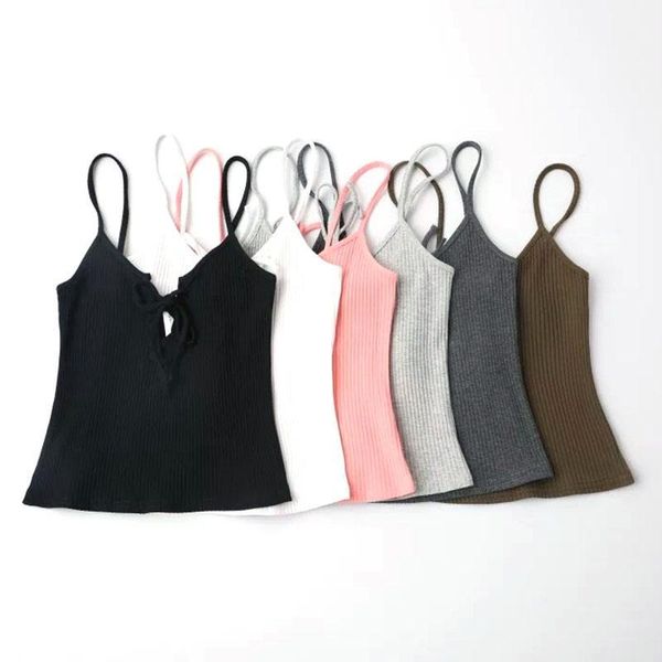 

women crop lace up fitness halter straps condole belt shirt female summer solid color beach tank strappy bra1, White