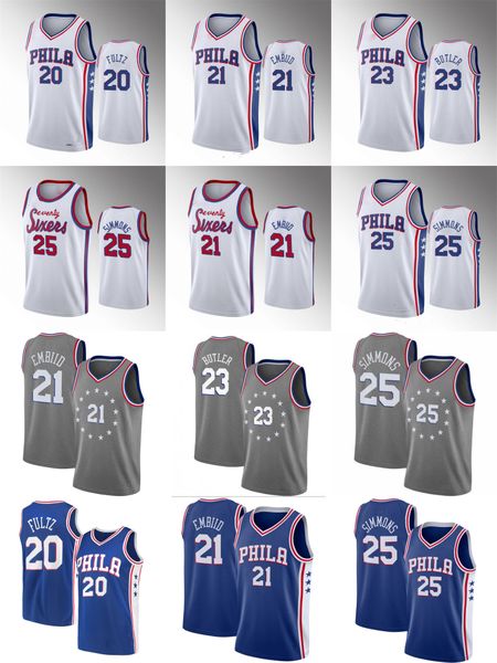

ncaa markelle 20 fultz jersey mens joel 21 emmiid jimmy 23 батлер бен 25 симмонс аллен 3 иверсосон винтаж колледж баскетбол, Black