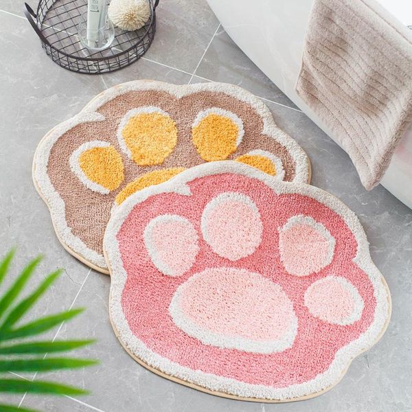 

carpets cartoon cat's claw floor mat carpet household bathroom door bath rug non-slip absorbent children's room kids play