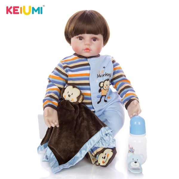 

24 inch handmade soft silicone toddler baby doll reborn baby toy realistic newborn babies birthday gift bedtime early education y200111