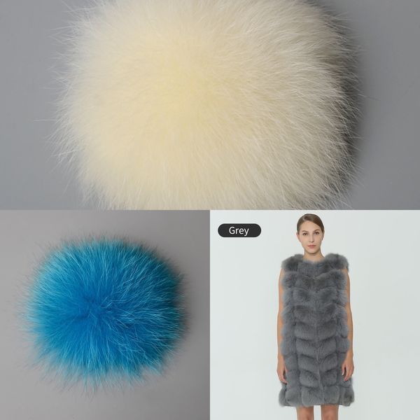 

vest fox fur coat natural fur winter coats sleeveless ladies autumn warm vest coat genuine fur jacket long 1019, Black