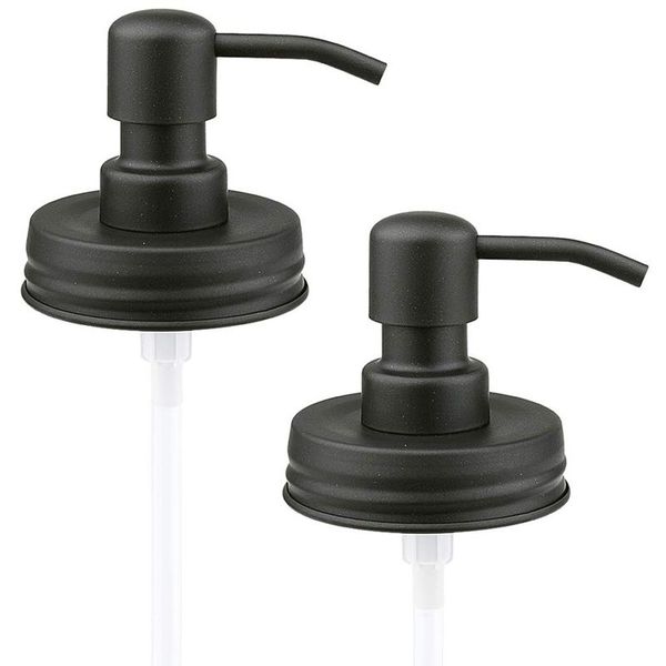 

soap dispenser lids stainless steel lotion dispenser pump replacement for mason jar bathroom kitchen accessories with extra tube