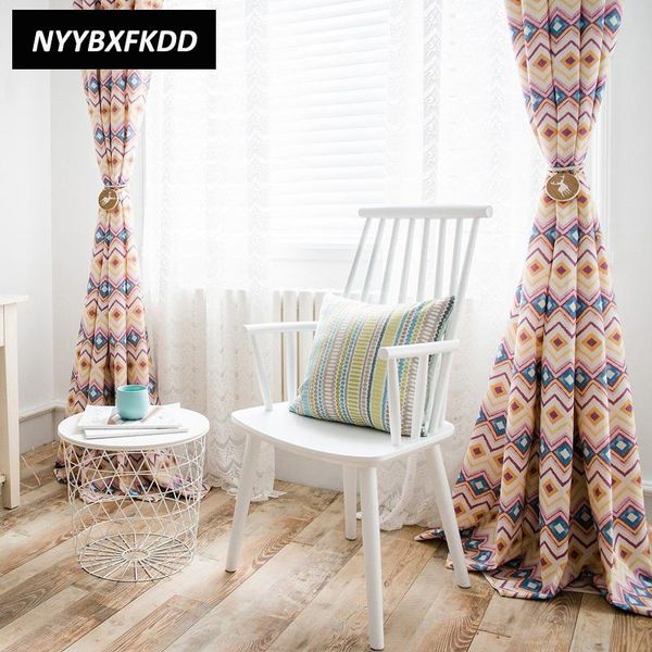 

modern geometric blackout curtains cloth for bedroom living room window treatment balcony kitchen curtain fabric home decoration
