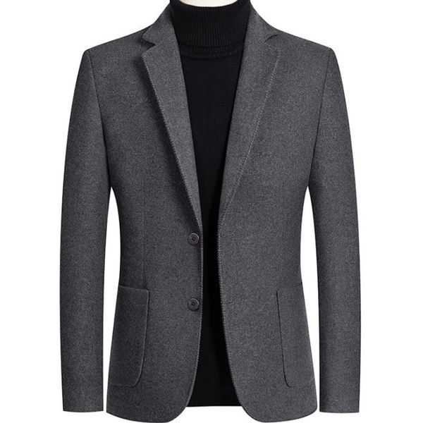

2020 new brand men wool blends suit jacket fashion solid color men slim fit blazer party/wedding tuxedo blazers terno masculino, White;black