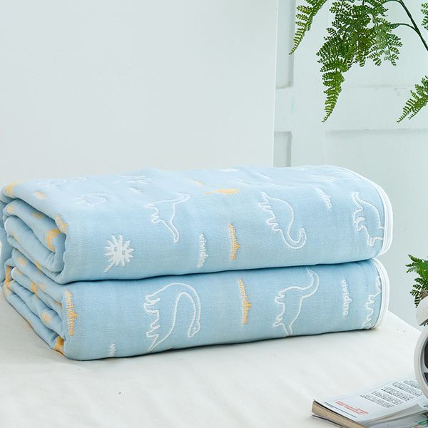 

6 layers baby blanket for newborn muslin cotton swaddle baby warp swaddle infant bedding receiving blankets 90*100cm baby bath lj201128