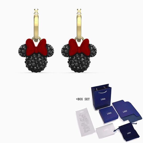 

stud 2021 fashion swa my mouse pierced earrings cute and charming bow head beautifully decorated wild jewelry gifts, Golden;silver